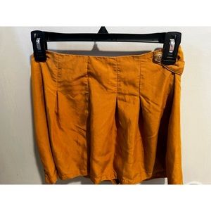 Urban Outfitters Yellow Ruffled Short Skirt Skort